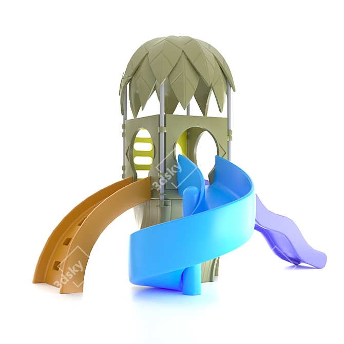 HappyLand Playground Set 3D model image 11