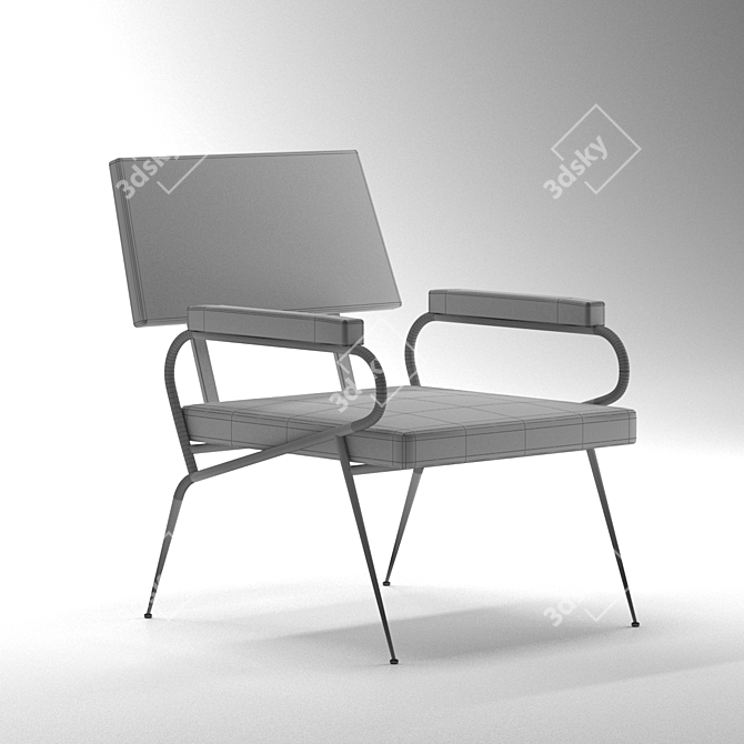 Elegant Comfort: J Chair 3D model image 3