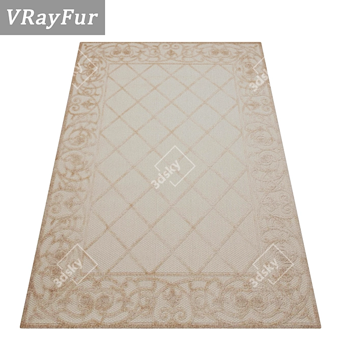 Title: Luxury Texture Carpets Set 3D model image 2