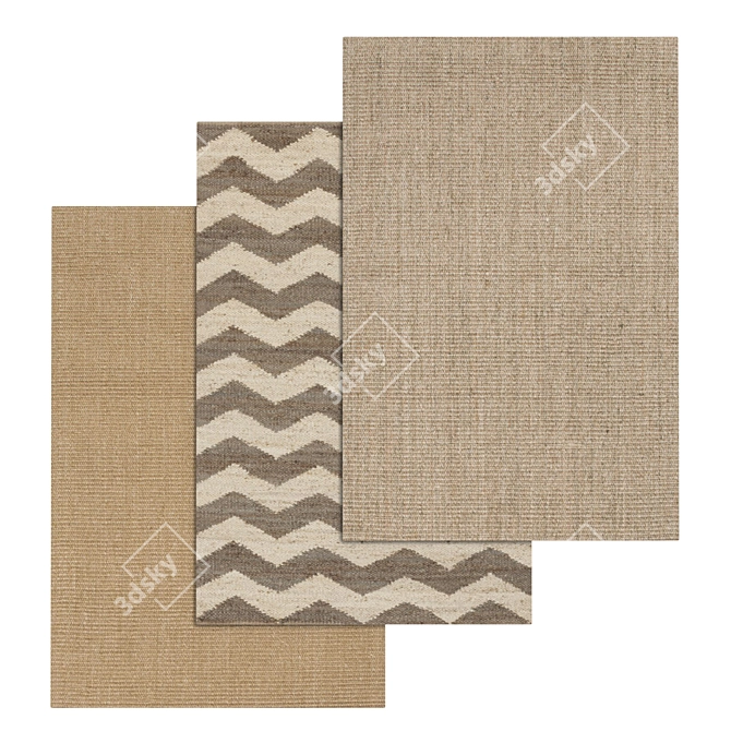 Luxury Carpets Set: High-Quality Textures 3D model image 1