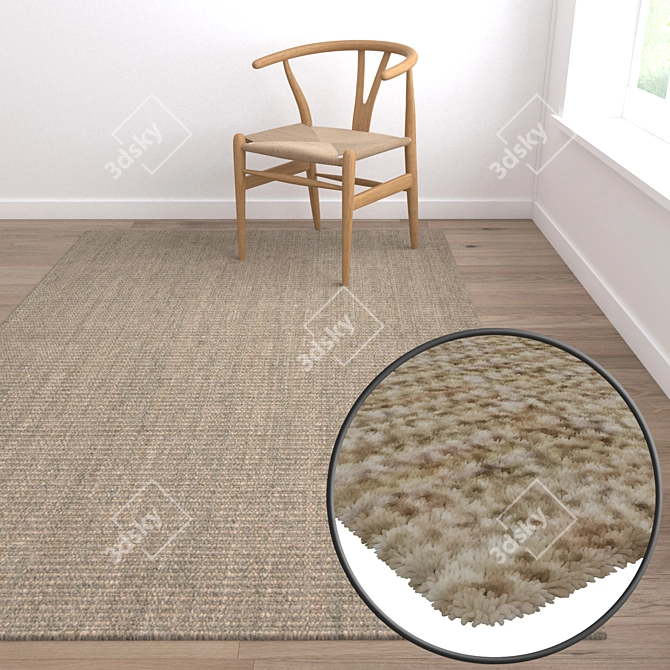 Luxury Carpets Set: High-Quality Textures 3D model image 5