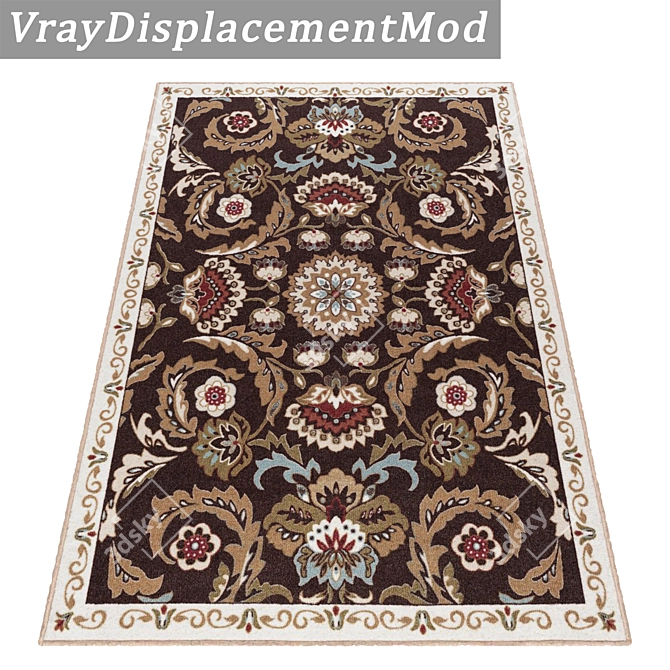 Luxury Carpets Collection: Set of 3 High-Quality Textured Rugs 3D model image 3