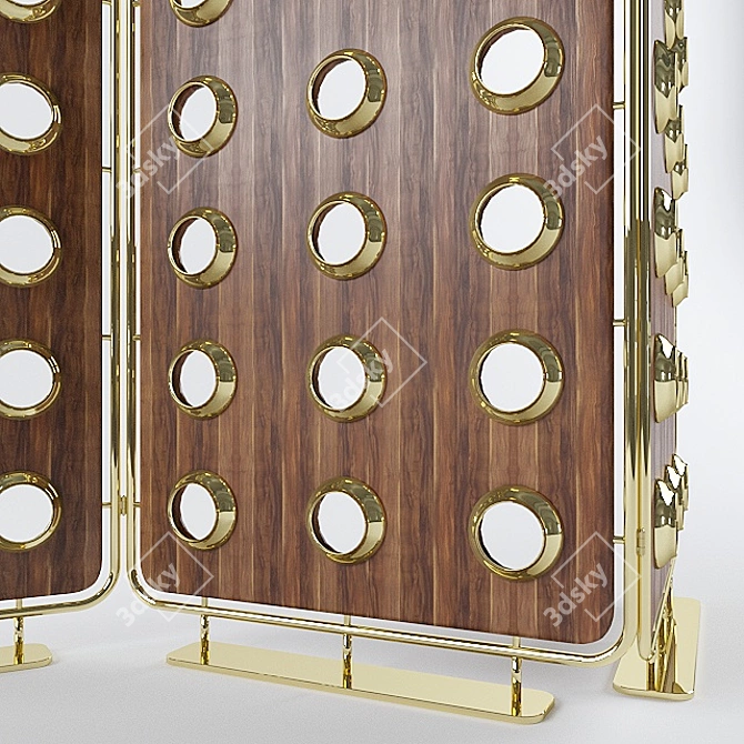 Art-Deco Folding Screen: Monocles by DELIGHTFULL 3D model image 2