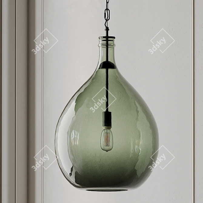 Clift Seeded Glass Pendant - Oversized Elegance 3D model image 1