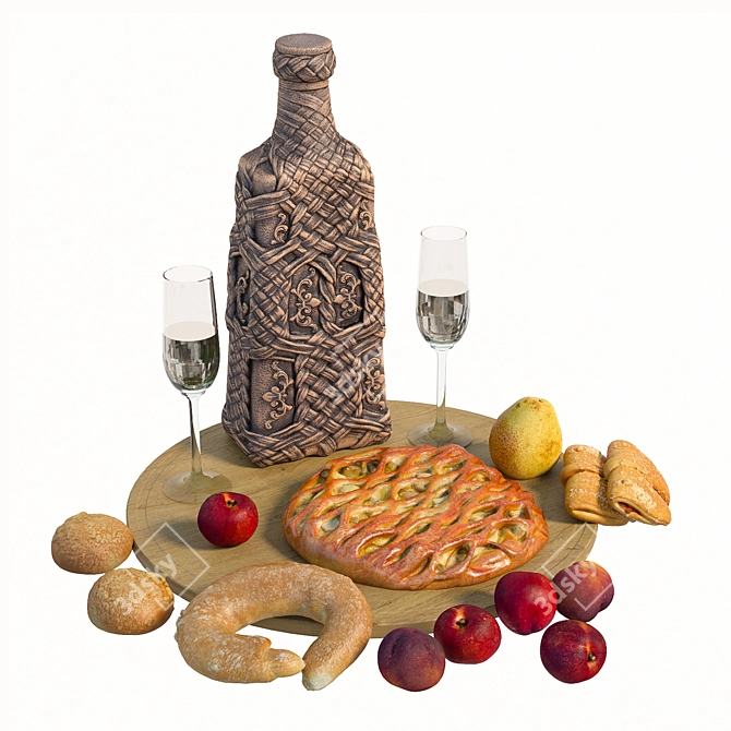 Fruit & Bake Decor Set 3D model image 1