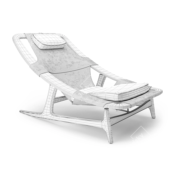 Arne Tidemand Ruud Lounge Chair: Iconic Scandinavian Designer Piece 3D model image 5