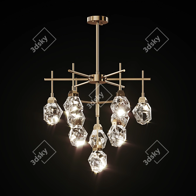 Luxury Crystal Tiered Chandelier 3D model image 1