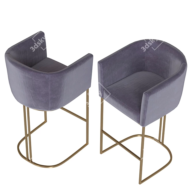 Elegant Bar Chair: Stylish Design, Comfortable Seating 3D model image 4