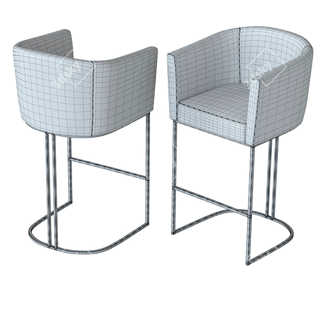 Elegant Bar Chair: Stylish Design, Comfortable Seating 3D model image 10