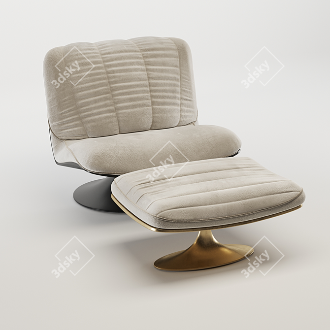 Luxury Armchair: Corona 4 & Vray 3dsmax 2016 Model 3D model image 3