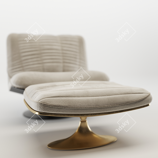 Luxury Armchair: Corona 4 & Vray 3dsmax 2016 Model 3D model image 5