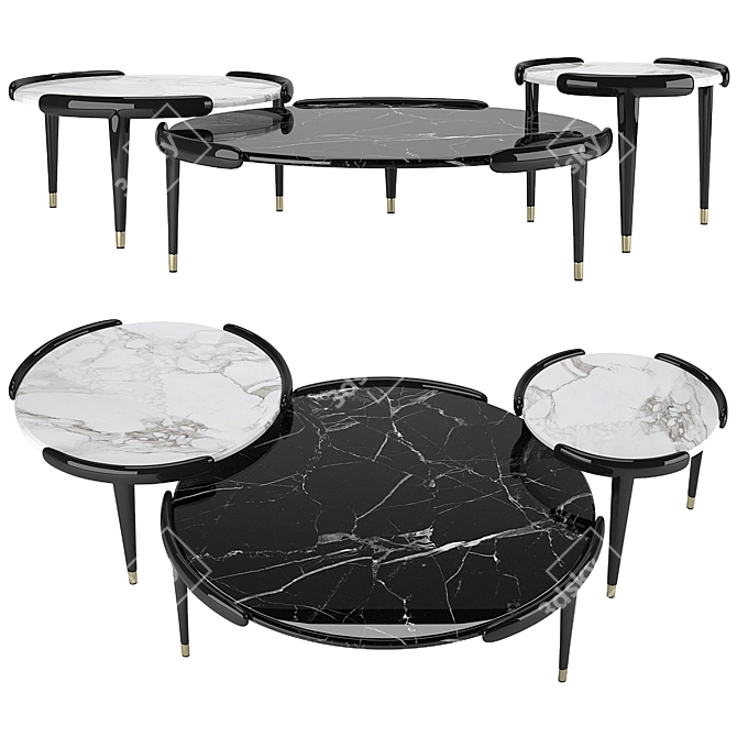 Opera Contemporary AMOS Coffee Table: Sleek Design, Multiple Sizes 3D model image 1