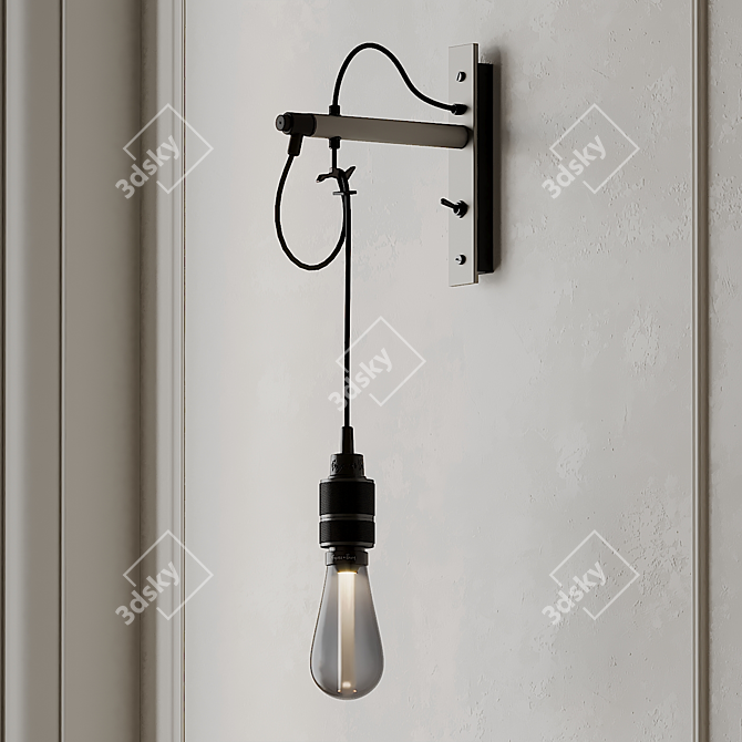 Nude Stone Hooked Wall Light - Elegant Lighting Solution 3D model image 2