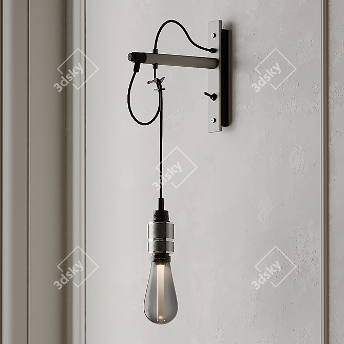 Nude Stone Hooked Wall Light - Elegant Lighting Solution 3D model image 3