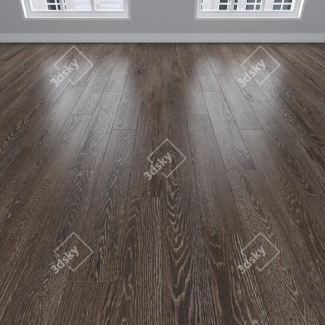  Oak Parquet: Herringbone, Linear, Chevron 3D model image 2