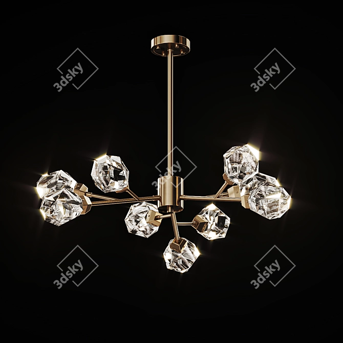 Luxury Crystal Tree Chandelier 3D model image 4