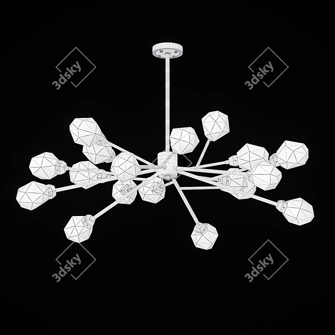 Luxury Crystal Tree Chandelier 3D model image 11