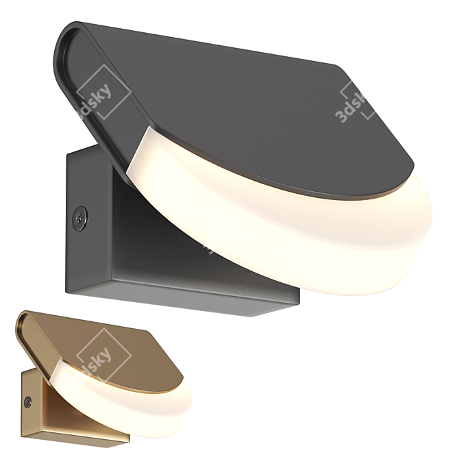 Sleek LED Wall Lamp KEMPTEN 3D model image 1