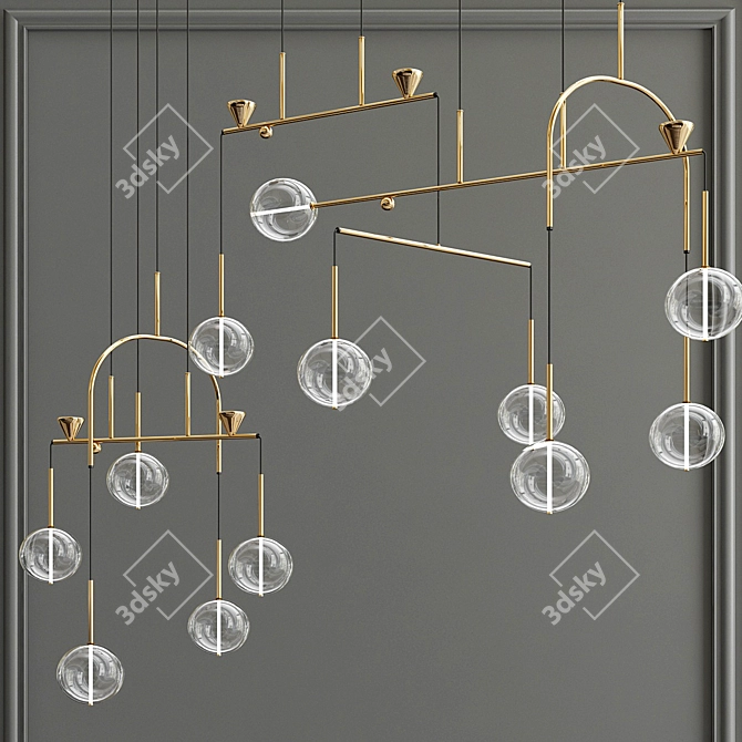 Ethereal Dewdrops Chandelier 3D model image 1