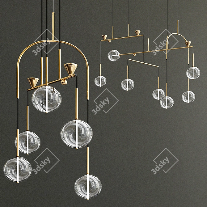 Ethereal Dewdrops Chandelier 3D model image 4