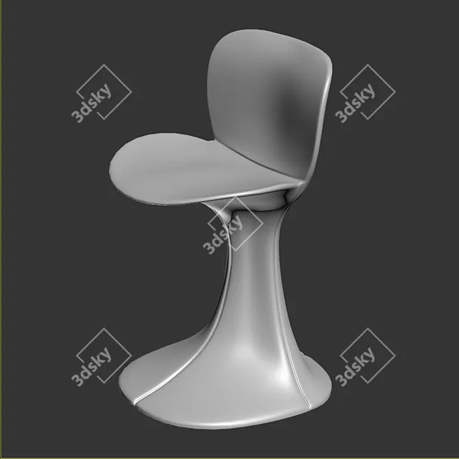 Vintage Pierre Paulin Dining Chair 3D model image 4