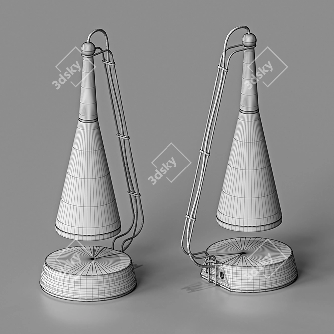 Musical Table Lamp: A Harmonious Blend 3D model image 4
