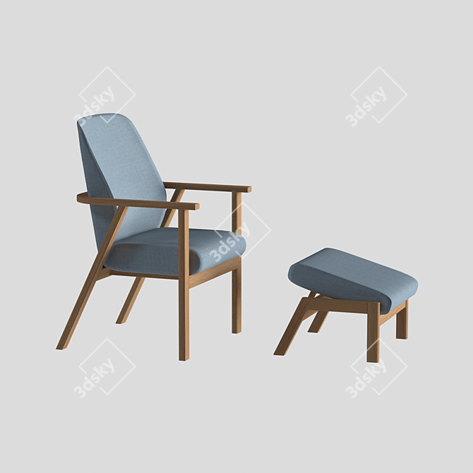 Sleek TON Santiago Armchair: Exceptional Design & Comfort 3D model image 1