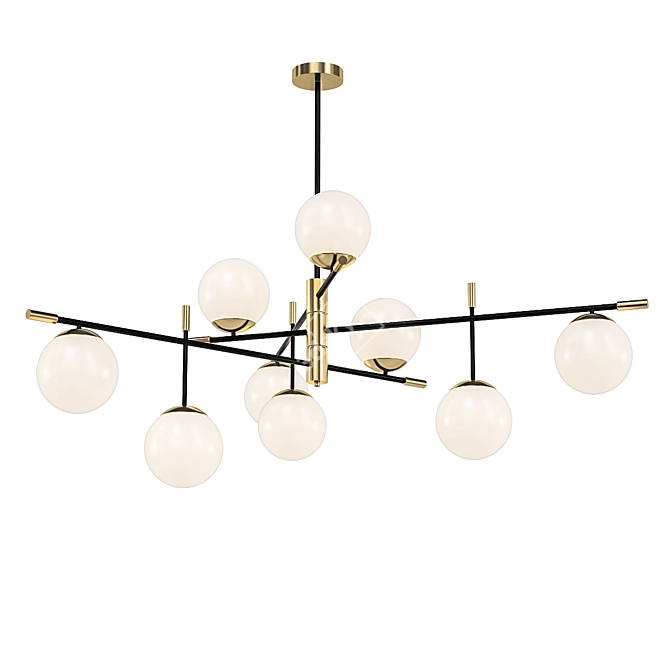 Spike Nine Balls Pendant Light 3D model image 1