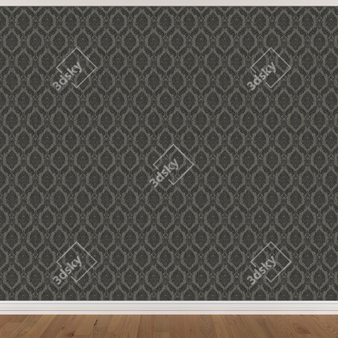 800 Wallpaper Set: 3 Seamless Textures 3D model image 5