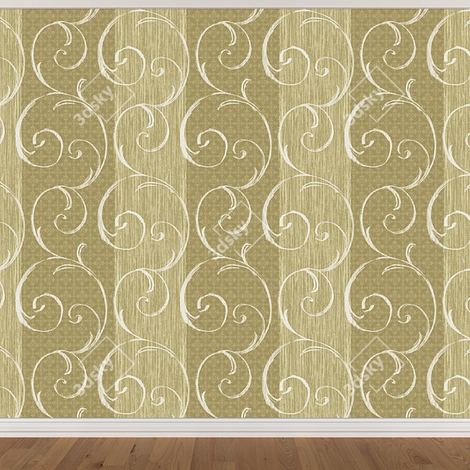 Seamless Wallpaper Set - 3 Colors 3D model image 2