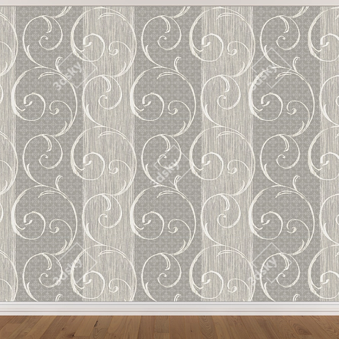 Seamless Wallpaper Set - 3 Colors 3D model image 3