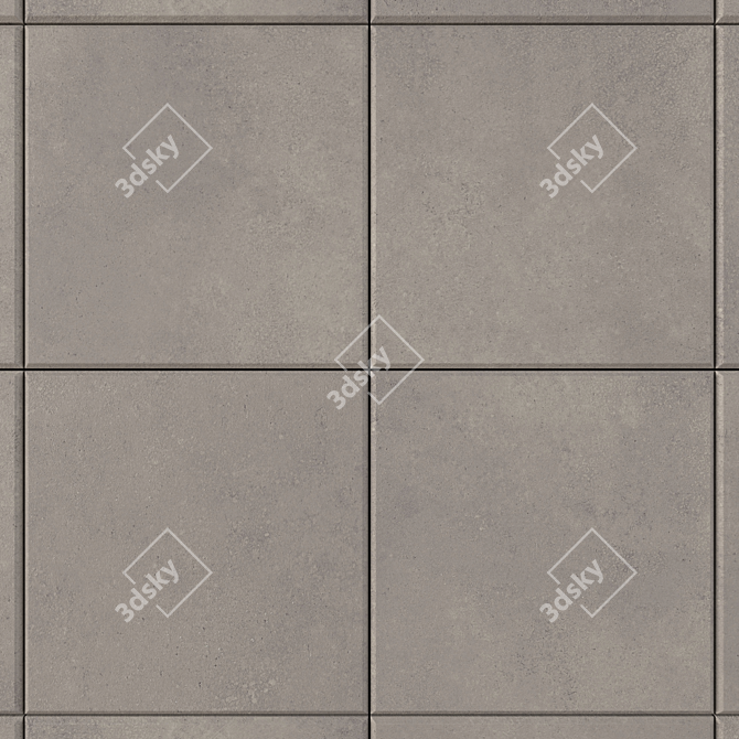 Versatile Concrete Tiles Set 3D model image 2