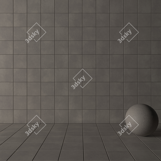 Versatile Concrete Tiles Set 3D model image 3