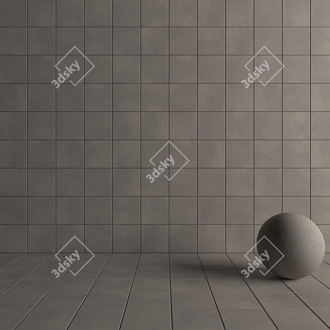 Versatile Concrete Tiles Set 3D model image 4