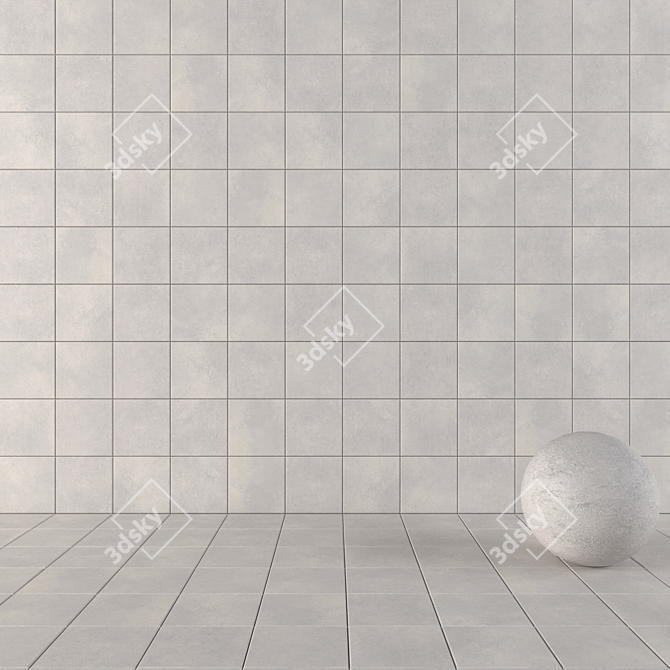 CORE Concrete Tiles Set 3D model image 1