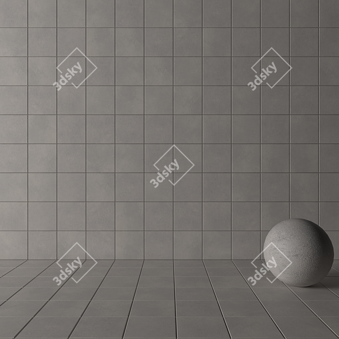 CORE Concrete Tiles Set 3D model image 3