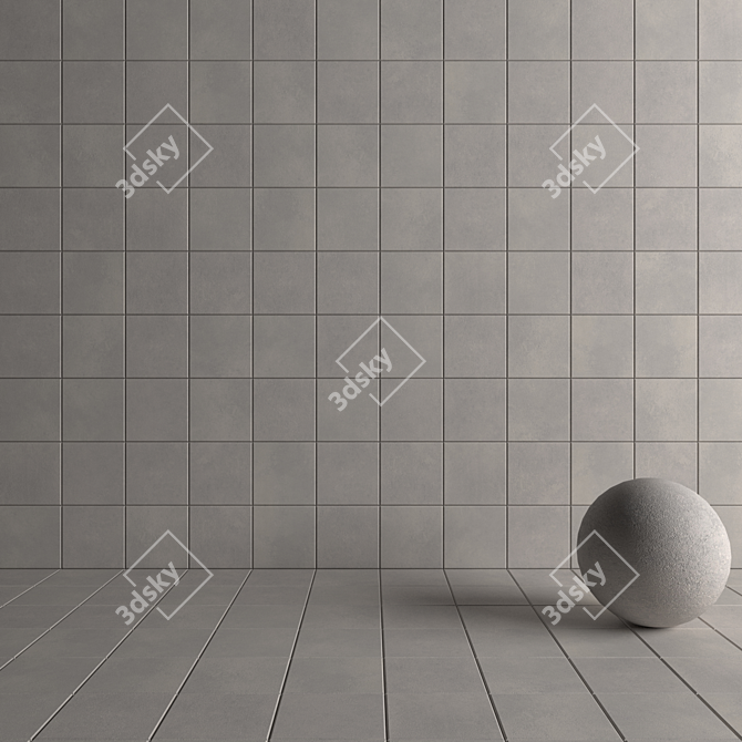 CORE Concrete Tiles Set 3D model image 4