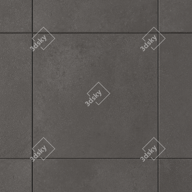 Anthracite Concrete Wall Tiles - Set of 2 3D model image 2