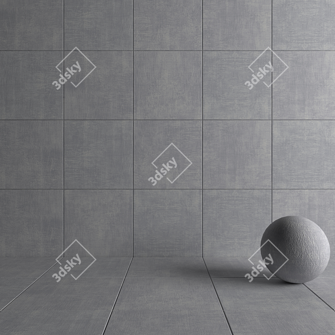 YURTBAY Cayenne Grigio Concrete Tiles 3D model image 4