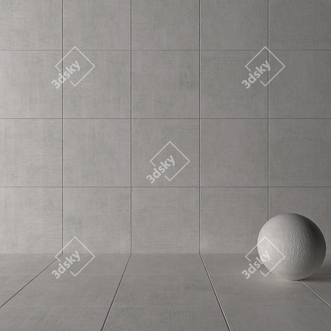 Cayenne Bianco Concrete Tiles: Multi-Texture 80x80cm Set 3D model image 3