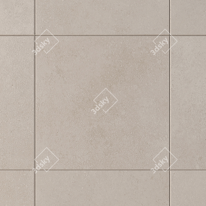 Concrete Core Beige Wall Tiles 3D model image 2