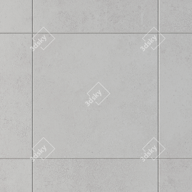 CORE White Concrete Tiles Set 3D model image 2