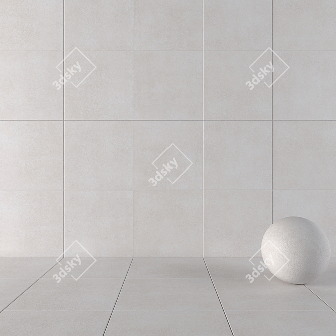 Modern Concrete Wall Tiles 3D model image 1