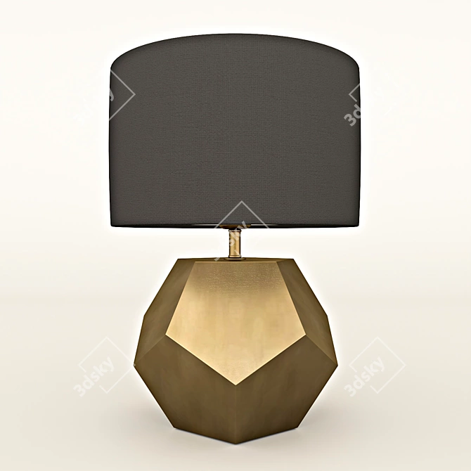 Hugo Table Lamp: Antic Brass Finish 3D model image 1