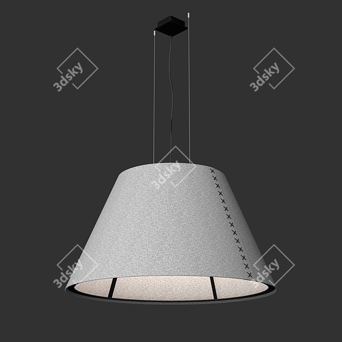 BuzziShade Pendant: Acoustic Decorative Lighting 3D model image 1