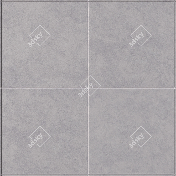 Nirvana Grey Concrete Tiles: Multi-Texture Set 3D model image 2