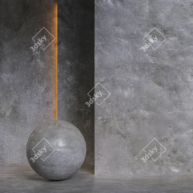 Elegant Concrete Décor 3D model image 1