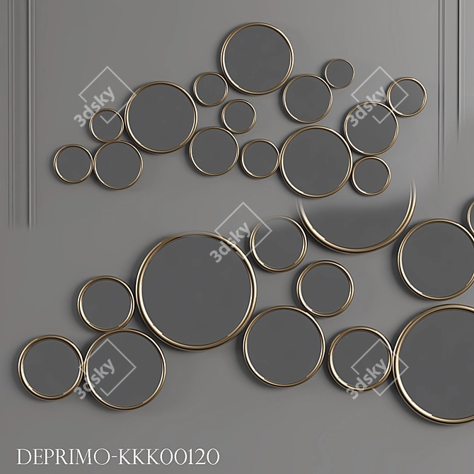 Modern Mirror Wall Decor 3D model image 1