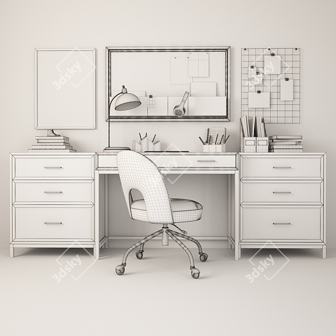 Versatile Workspace Setup 3D model image 4