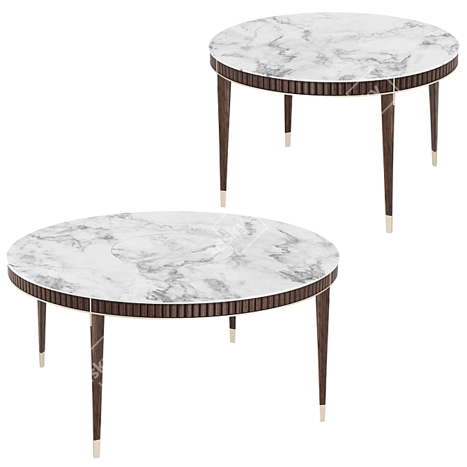 EDEN-ROCK Marble Round Dining Table 3D model image 2